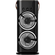 Uravas Store Şık Tasarımlı Taşınabilir Fan 3 Kademeli Hız Siyah