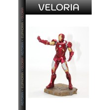 Veloria Delux Serisi Marvel Iron Man Aksiyon Figürü 23 cm (Özel Kutulu) Hediye Popüler Seri
