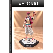 Veloria Premium Demon Slayer Akaza Üst Ay 3 Anime Figürü 28 cm Oyuncak Oda Seri
