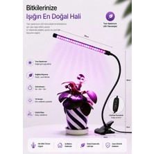 Asfal LED Bitki Yetiştirme Lambası Tam Spektrum Bitki Işığı Klipsli Bitki Aydınlatma Lambası Zaman Ayarlı Grow Light Ev Ofis Saksı Çiçek Fide Için