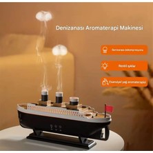 Asfal Kumandalı Aroma Difüzyonu ve Nemlendirici Titanik Gemi, Renkli Işıklı, Ultrasonik Hava Nemlendirici