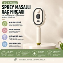Asfal Spreyli Elektrikli Saç Tarağı – Hava Yastıklı, Geri Çekilebilir Dişli, Ince Mist Spreyli Şarjlı Tarak