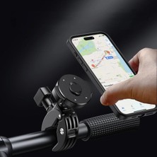 Asfal Darbeye Dayanıklı Şok Emici Gidon Motosiklet Telefon Tutucu Bisiklet Scooter Atv Telefonu Tutucu
