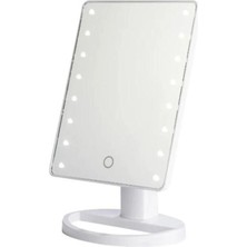 Asfal Masaüstü LED Işıklı Dokunmatik Makyaj Aynası Ayarlanabilir Pilli Make Up Mirror 21CMX17CM