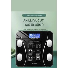 Asfal Dijital Baskül Akıllı Tartı Yağ Kas Su Vücut Kitle Indeksi Kilo Ölçer Bluetooth Tartı