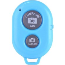 Asfal Bluetooth Uzaktan Kumanda Pilli Tüm Telefonlara Uyumlu Video Selfie ve Fotoğraf Çekme Mavi