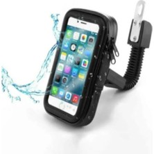 Asfal Ayna Bağlantılı Su Geçirmez Motosiklet Bisiklet Telefon Tutucu
