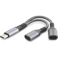 Uravas Store Urprime Type-C Şarj ve Ses Ayırıcı Kablo 100W GJ017
