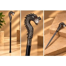 Uravas Store Urprime Dragon Büstü Kılıçlı Baston TCX1058