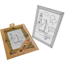 Akademi Çocuk Funny Mat - Washable Art - Deniz Feneri
