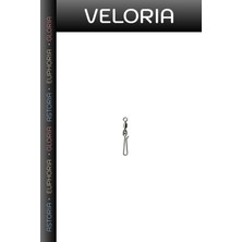 Veloria Özel Üretim Takım Deniz Olta Captain 5128 Speed Balık Klipsi 10LU Paket Black Nikel