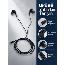 Uravas Store Urprime Dahili Mikrofonlu Type C Kablolu Kulaklık Siyah Gövde