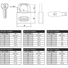 Uravas Store Urprime Kale 20 mm Sarı Pirinç Asma Kilit KD-001/10-220
