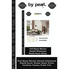 By Pearl Vinil Beyaz Mermer Desenli Alüminyum Plastik Duvar Sticker Dekor Ürünü Yenileme Folyosu Pratik Film
