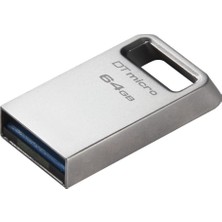 Kingston DTMC3G2-64GB Datatraveler Micro 200MB-S Metal USB 3.2 Gen 1 Flash Bellek
