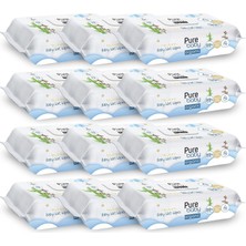 Pure Baby Organic Yenidoğan Islak Havlu 12X70 (840 Yaprak)
