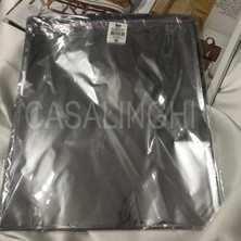 Casalinghi Tek Renk Gümüş Hediye Paketi Metalize Poşet Bantlı Silver Gift 30X35 cm 100'LÜ Gümüş