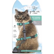 Str Store Gentle Cat Göğüs Tasması ve Gezdirme Set Green