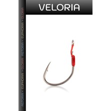Veloria Delux Serisi Halkalı Uçlu Deniz Mustad Alpha Point Ruthless Short Single Asist Olta Iğnesi A-Assıst5