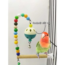 Ozzi Petshop Sultan Papağanı Forpus Muhabbet Kuşu Tünekli Zilli Stres Oyuncaği