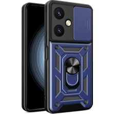 Mr Vivo Y27 Kılıf Lens Yüzüklü Silikon - Lacivert
