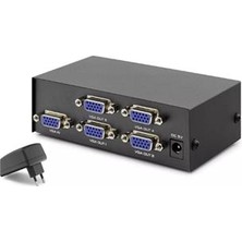 Hadron HDX1278 4 Port VGA Splitter 200MHZ 1-In 4-Out Siyah