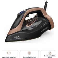 Tefal Ultimate Power Pro Kahverengi Buharlı Ütü Seti, Akıllı Kontrol Ekranı, Mikro Kireç Filtresi ve Durilium Airglide Taban ile Evde Günlük Kumaş Bakımı, Mutfak Tartısı Dahil FV9E5
