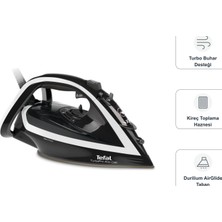Tefal Turbo Pro Anti Calc Siyah Buharlı Ütü Seti, Turbo Buhar Desteği, Kireç Toplama Haznesi ve Durilium Airglide Taban ile Günlük Kumaş Bakımı, Mutfak Tartısı Dahil FV5685
