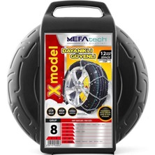 Mefatech x Model Oto Araba Anti Patinaj Takmatik Kar Zinciri 12MM No:8