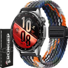 Rongep [örgü Loop] Huawei ile Uyumlu 22MM Kordon Gt7/gt7 Pro/gt6/6 Pro/runner 2/gt5/5 Pro/gt4/gt3 46MM Için Manyetik Toka Gt7 Pro Kordon Terletmeyen Elastik Kumaşlı Gt7 46MM Kordonu