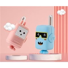 Wow Kids Wowkids XJ16 Rechargeable Çocuk Walkie Talkie 1 Km Pink-Blue Pmrtelsiz