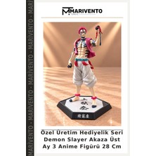Marivento Özel Üretim Hediyelik Seri Demon Slayer Akaza Üst Ay 3 Anime Figürü 28 cm