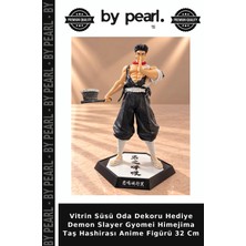 By Pearl Vitrin Süsü Oda Dekoru Hediye Demon Slayer Gyomei Himejima Taş Hashirası Anime Figürü 32 cm