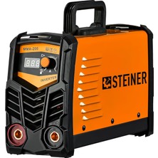 Steiner Alman MMA-200 Amper Profesyonel Dijital Göstergeli Inverter Kaynak Makinesi Turuncu
