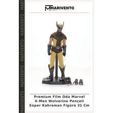 Marivento Premium Film Oda Marvel X-Men Wolverine Pençeli Süper Kahraman Figürü 31 cm