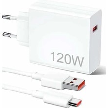 Mr 120W Şarj Aleti Hızlı Çift Turbo Şarj Aleti Seti Beyaz