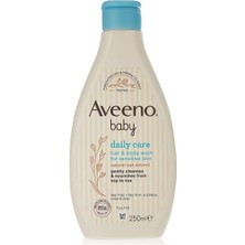 Aveeno Baby Hassas Ciltler Için Günlük Bakım Saç ve Vücut Şampuanı 250 ml