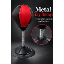 Astraltech Masaüstü Boks Topu Yaylı Kırmızı Siyah Pompalı Set