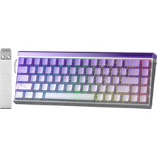 Aula Hero 68 He Manyetik Klavye Rapid Trigger Dragon King Switch 8000Hz Rgb Neon Tkl Hot Swap Oyuncu Klavyesi Mor