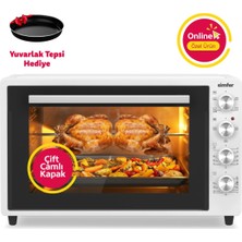 Simfer 7062 Beyaz 70 Lt Turbo Fan Çevirme Mini/midi Fırın, Multi Fonksiyon, Yoğurt Yapma, Buz Çöz