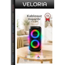 Veloria Özel Seri Salon Cihaz Müzik Bluetooth Hoparlör Telefon Tutacaklı KTS-1296 Siyah