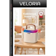 Veloria Özel Seri Müzik Keyfi Kablosuz Ürün Toplantı Bluetooth Hoparlör D51 Beyaz