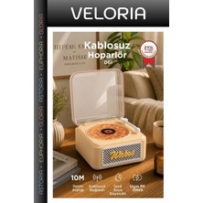 Veloria Özel Seri Eğlence Aracı Parti Cihazı Dekoratif Müzik Bluetooth Hoparlör D61 Sarı