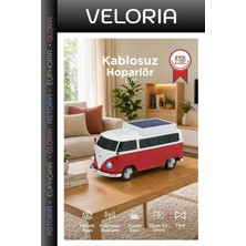 Veloria Aktivite Aleti Gezi Eşyası Şarj Edilebilir Bluetooth Hoparlör Retro Araba Vosvos D70 Kırmızı