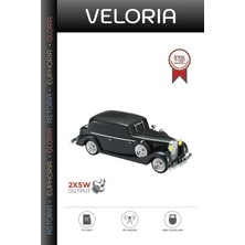 Veloria Premium Bluetooth Hoparlör Retro Araba Tasarımlı D55 Siyah 2X5W