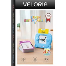 Veloria Özel Seri Sesli Kartlar Minikler Hafıza Y2 Mavi Çocuk Tableti