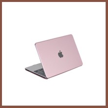 Bezos MacBook Neo Şeffaf Macbook Kapak - Pembe Dry