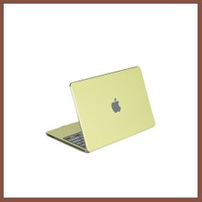 Bezos MacBook Neo Şeffaf Macbook Kapak - Yeşil Dry