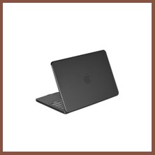 Bezos MacBook Neo Şeffaf Macbook Kapak - Siyah Dry