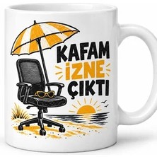 Lexroo Kafa Tatili Tasarımlı Porselen Kupa - Model 718